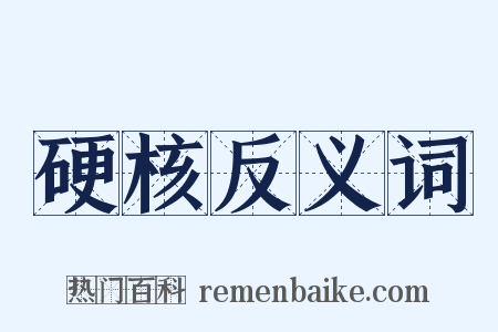硬核反义词是什么意思的图片